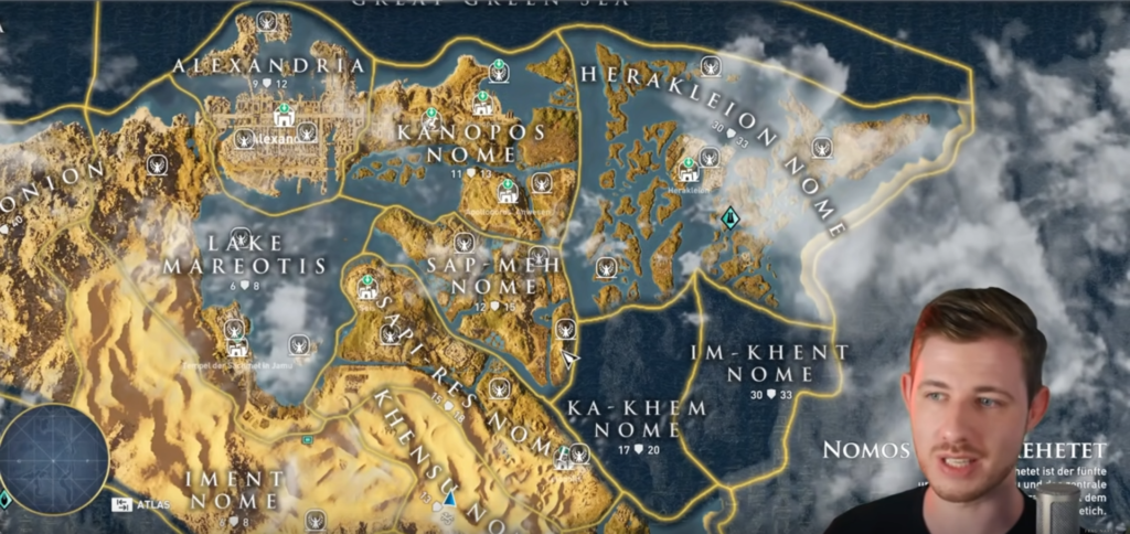 Map Assassin's Creed Origins